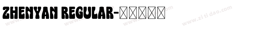 Zhenyan regular字体转换